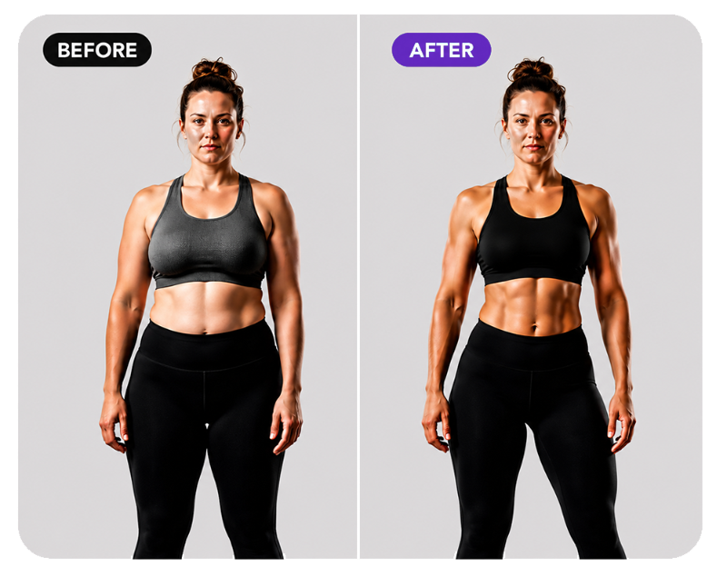 Member before and after a physician-guided wellness program