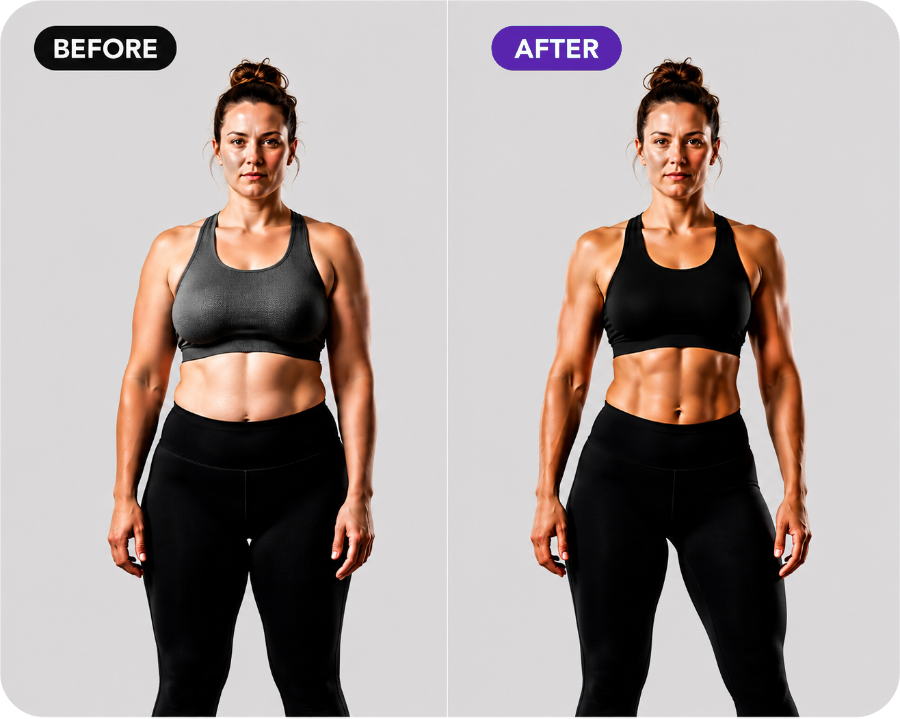 Member before and after a physician-guided wellness program