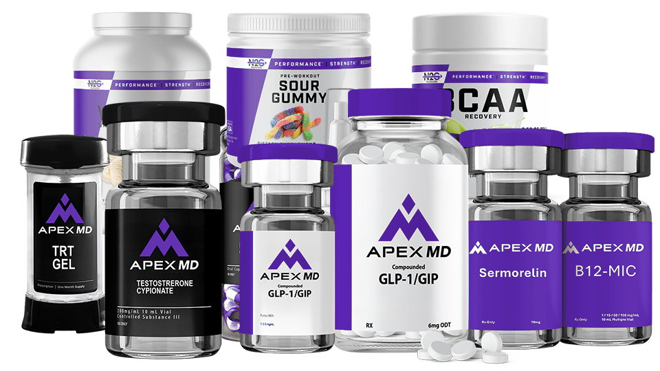 Apex MD prescription and supplement products