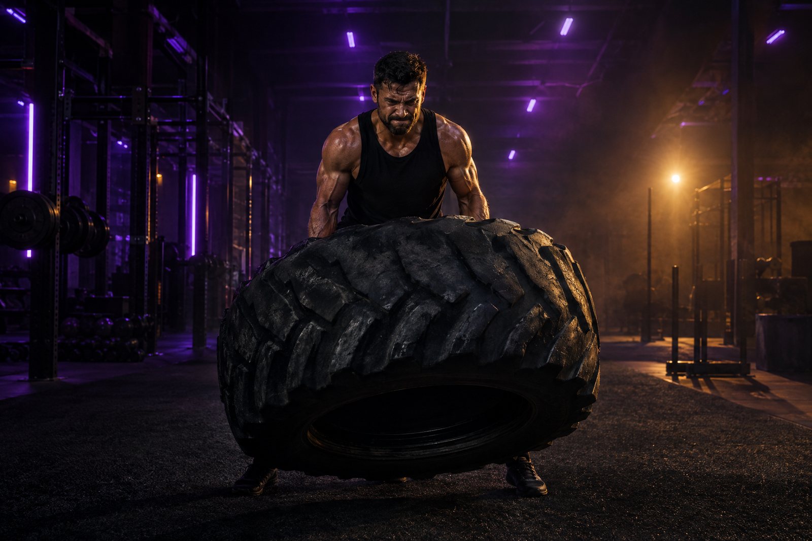Member training on the gym floor